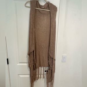 Anthropologie Evelyn K NY fringed Duster